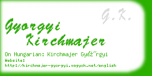 gyorgyi kirchmajer business card